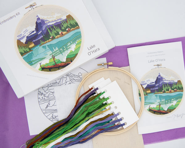 Lake O'Hara DIY Embroidery Kit