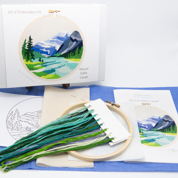 Mount Edith Cavell DIY Embroidery Kit