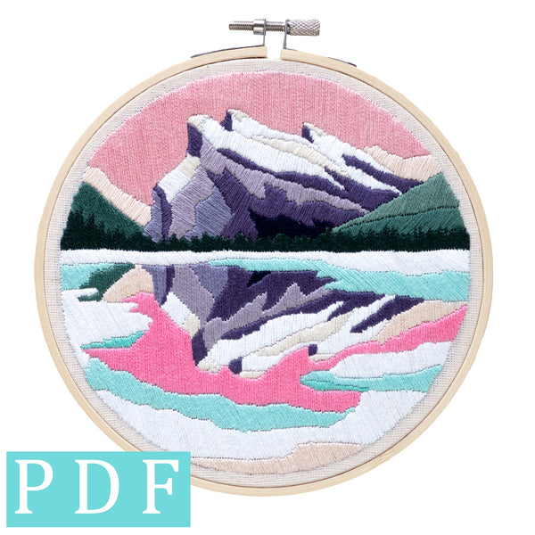 Mount Rundle Embroidery PDF Pattern