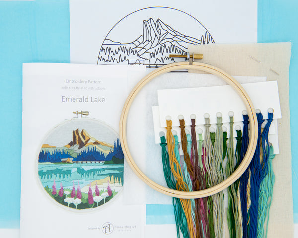 Emerald Lake DIY Embroidery Kit