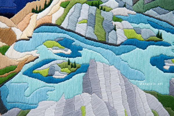 Infinity Lake Original Embroidery