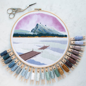 Mount Rundle Original Embroidery