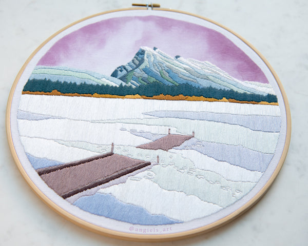 Mount Rundle Original Embroidery