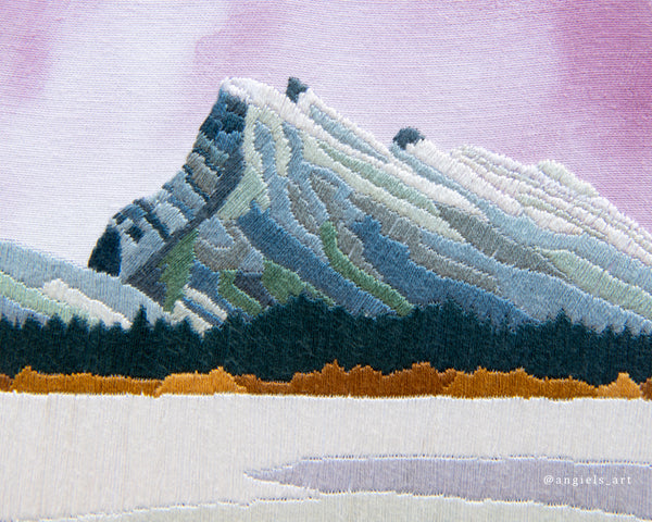 Mount Rundle Original Embroidery