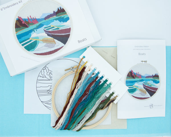 Boats DIY Embroidery Kit