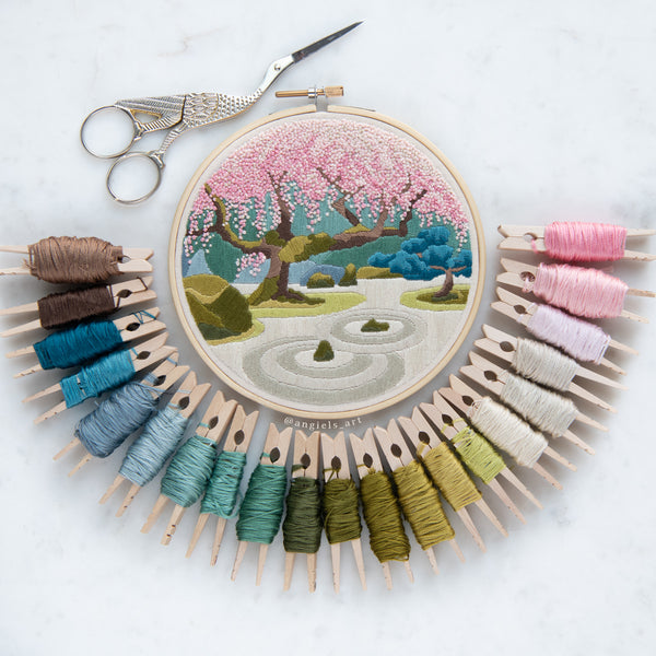 Japanese Garden DIY Embroidery Kit