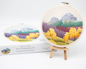 Crowsnest Mountain DIY Embroidery Kit