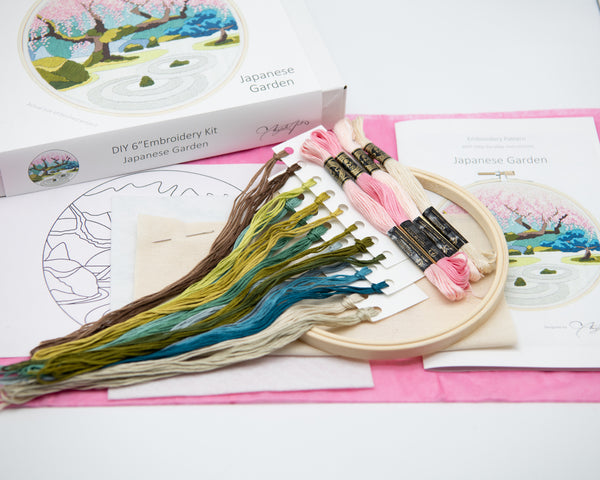 Japanese Garden DIY Embroidery Kit