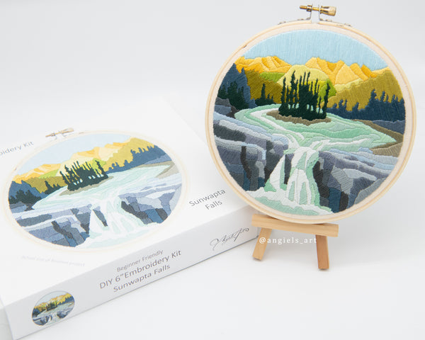 Sunwapta Falls DIY Embroidery Kit