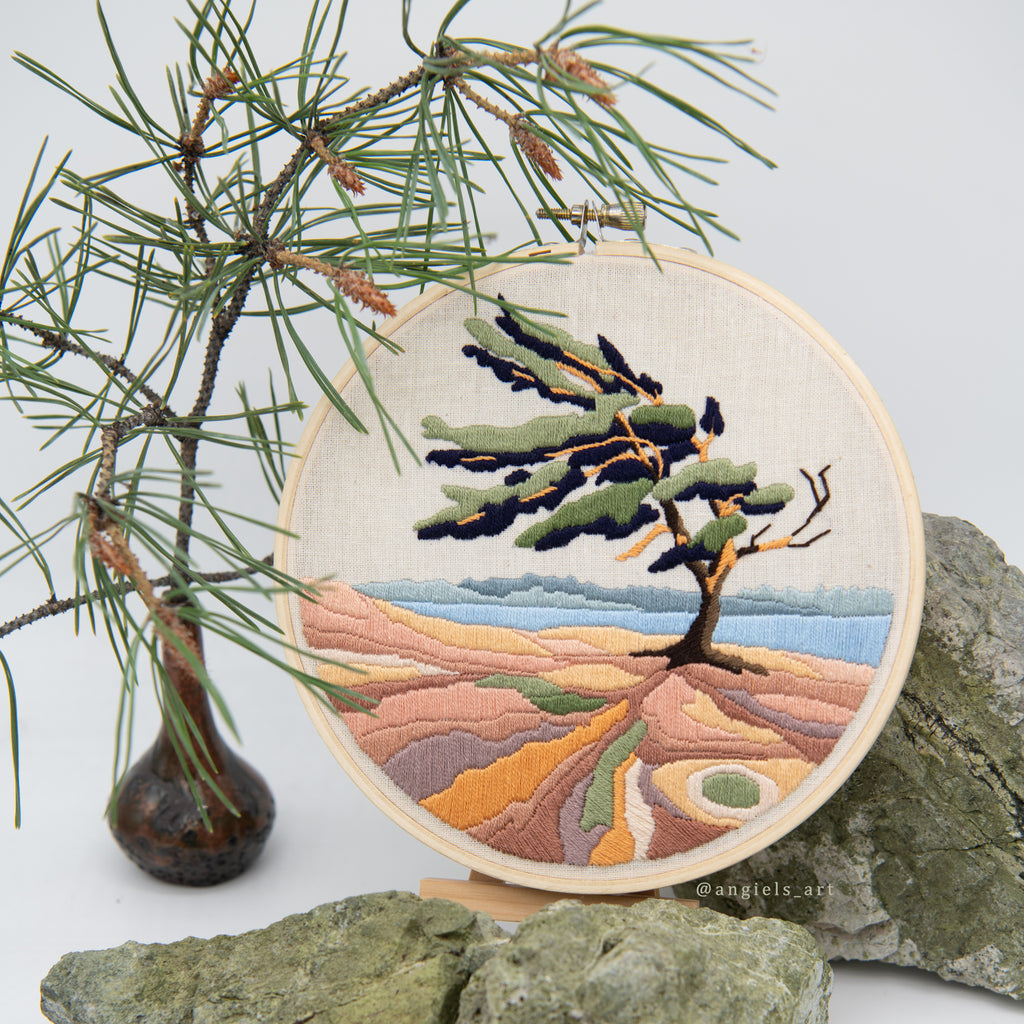 Windswept Pine DIY Embroidery Kit – Angiels Art