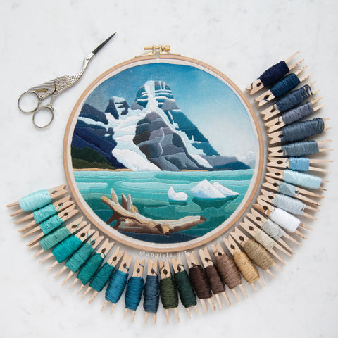 Berg Lake Original Embroidery
