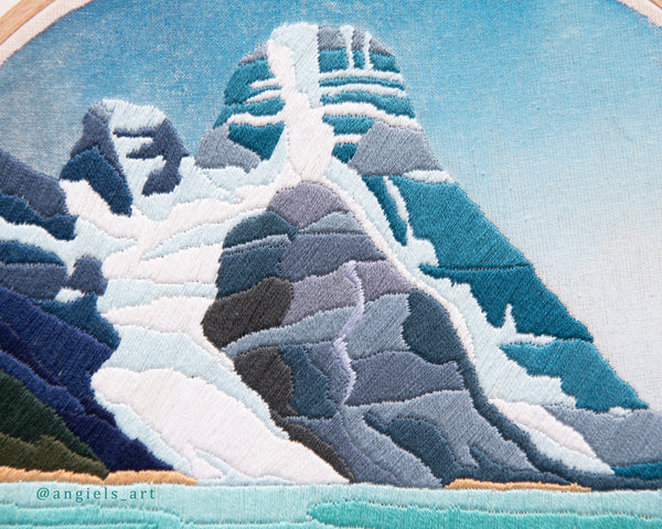 Berg Lake Original Embroidery