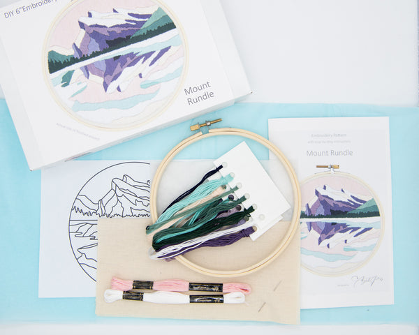 Mount Rundle DIY Embroidery Kit