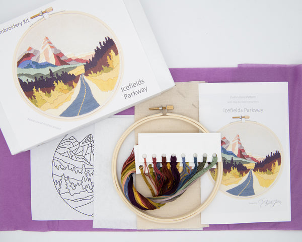 Icefields Parkway DIY Embroidery Kit