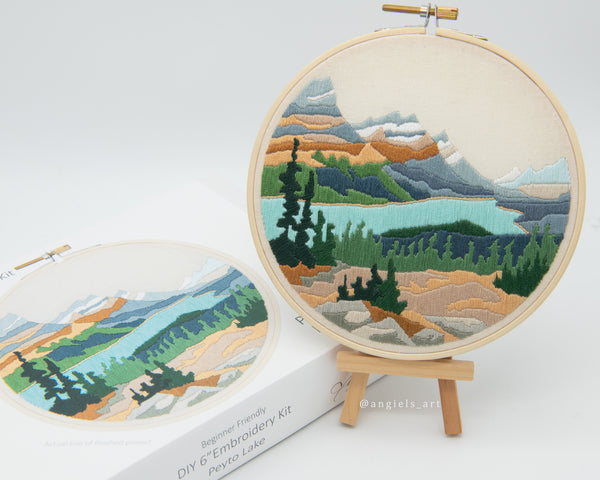 Peyto Lake DIY Embroidery Kit