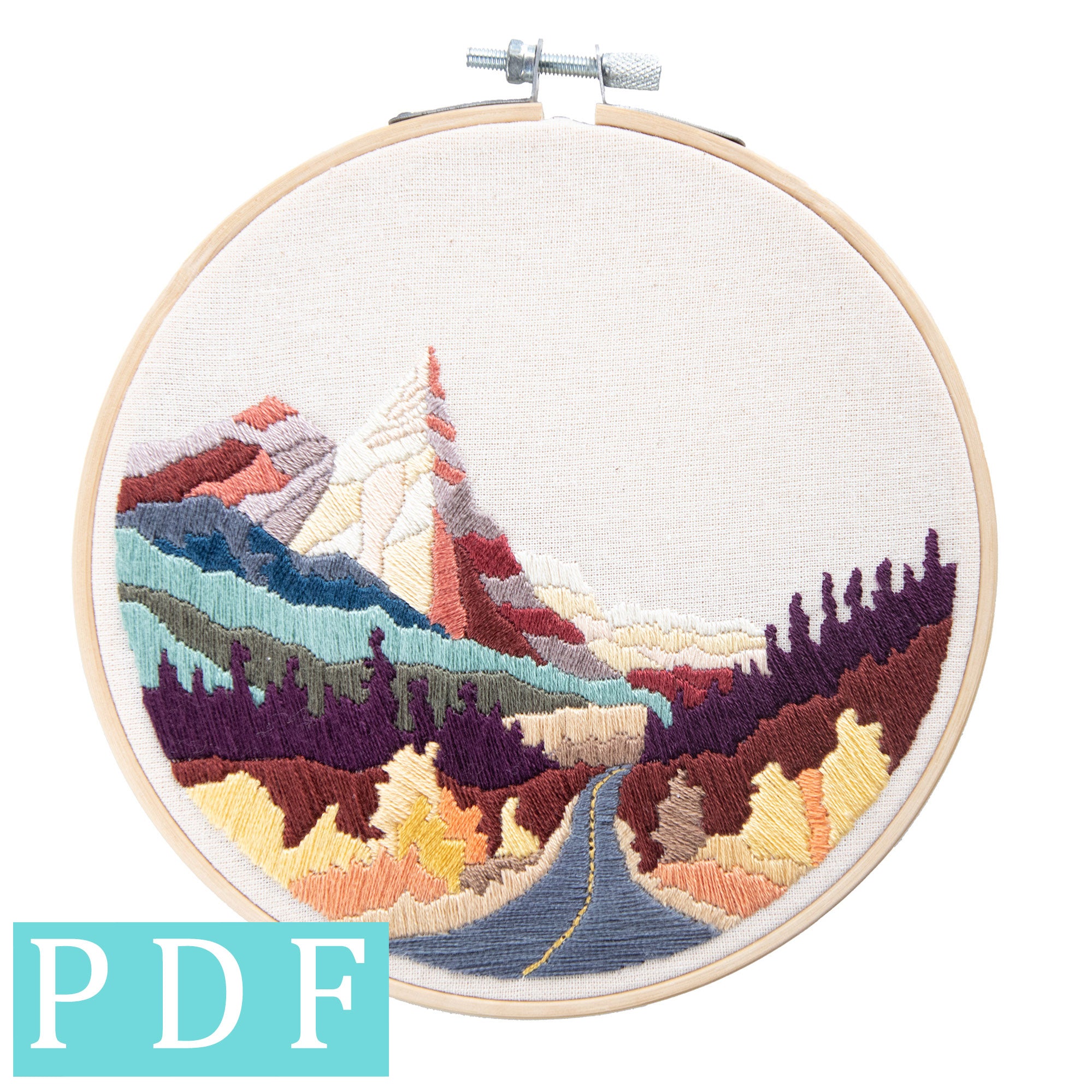 Icefields Parkway Embroidery PDF Pattern