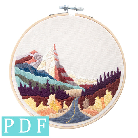 Icefields Parkway Embroidery PDF Download