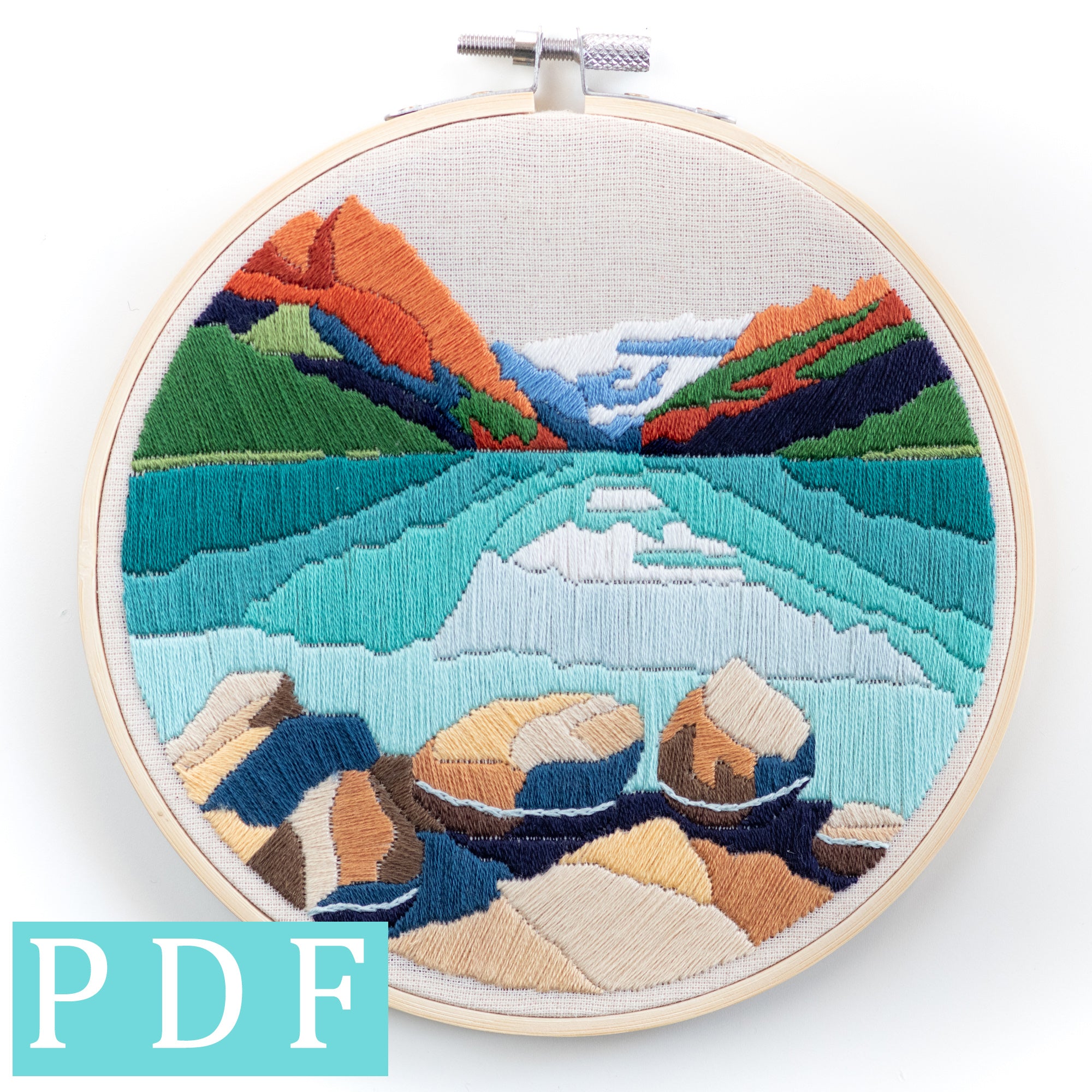 Lake Louise Embroidery PDF Pattern