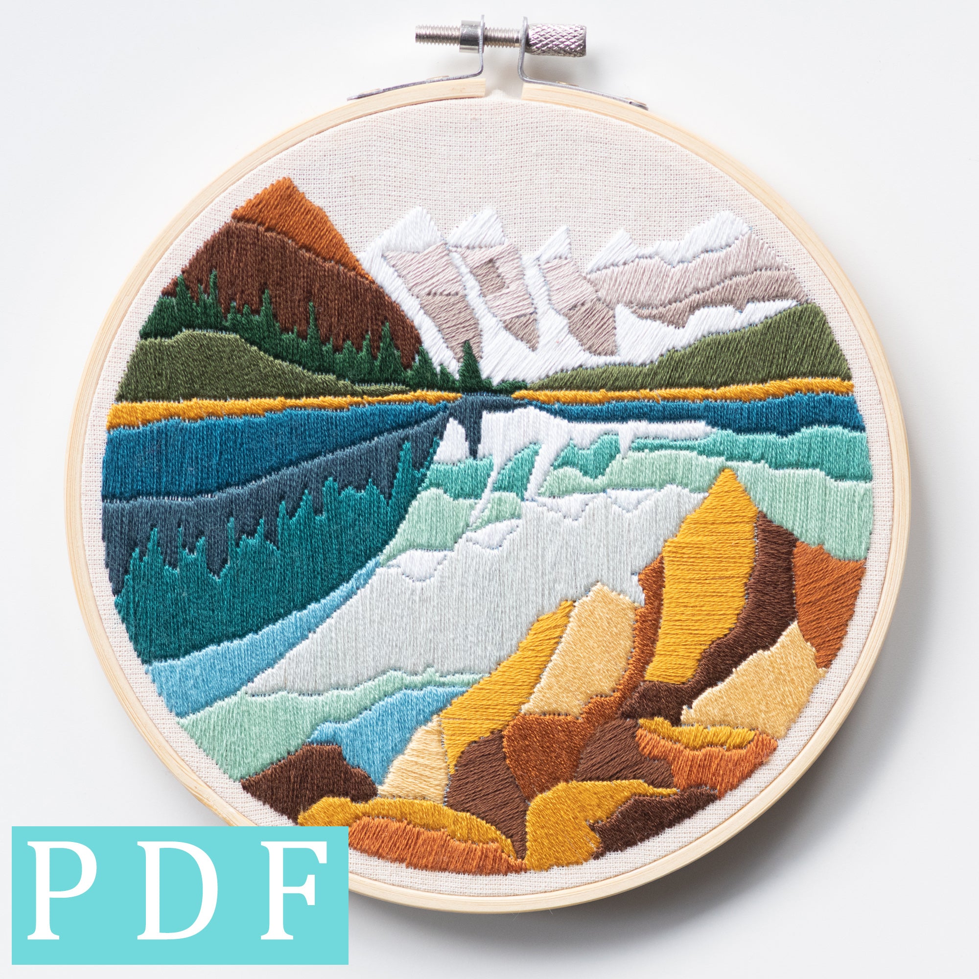 Moraine Lake Embroidery PDF Download