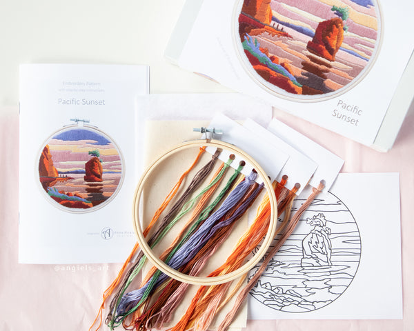 Pacific Sunset DIY Embroidery Kit