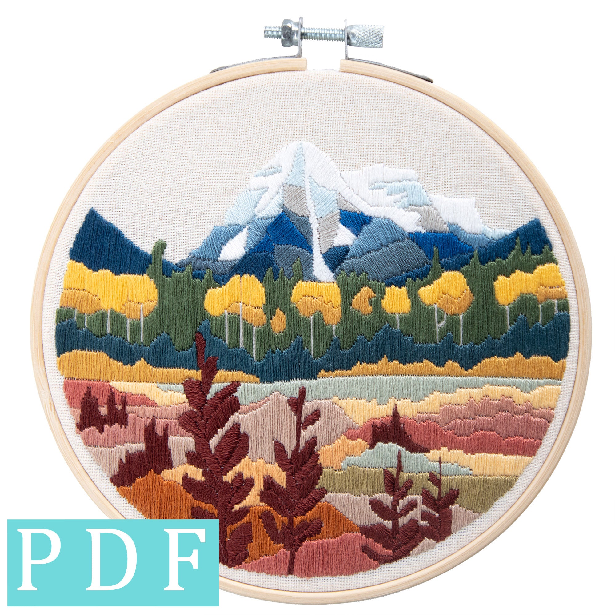Mount Robson Autumn Embroidery PDF Download
