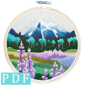 Mount Robson Embroidery PDF Pattern