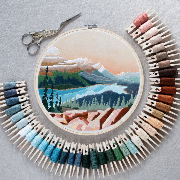 Peyto Lake Original Embroidery