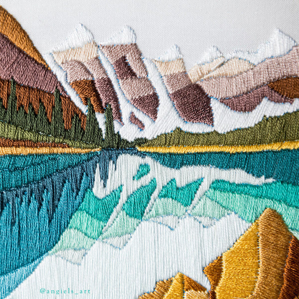 Moraine Lake Original Embroidery