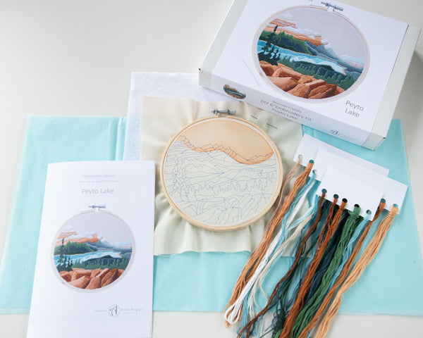 Peyto Lake DIY Embroidery Kit