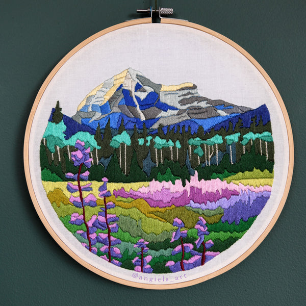 Mount Robson Original Embroidery