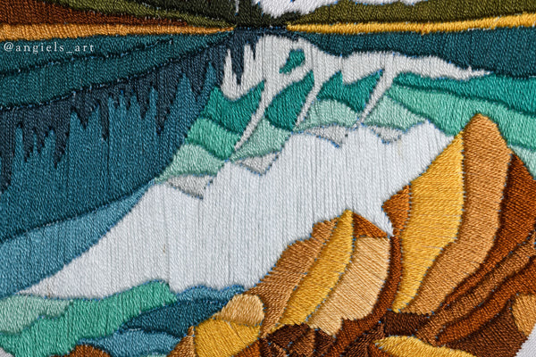 Moraine Lake Original Embroidery