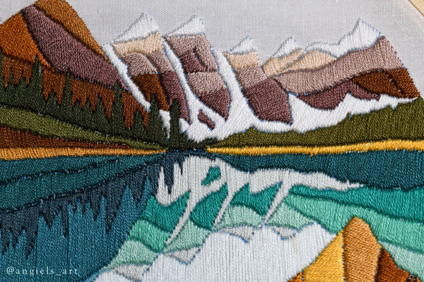 Moraine Lake Original Embroidery