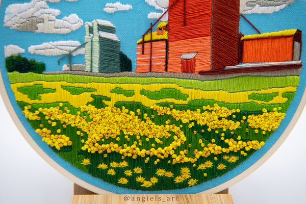 Grain Elevators DIY Embroidery Kit