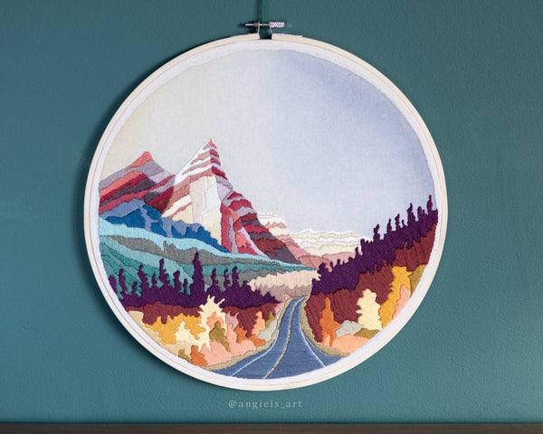 White Pyramid - Icefields Parkway Original Embroidery